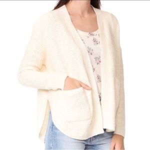 MADEWELL Open Front Skipper Cardigan in Cream